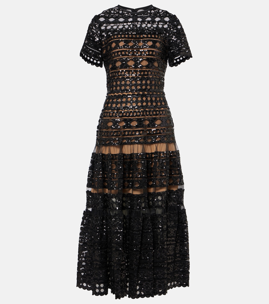 Abito midi in mesh | Elie Saab