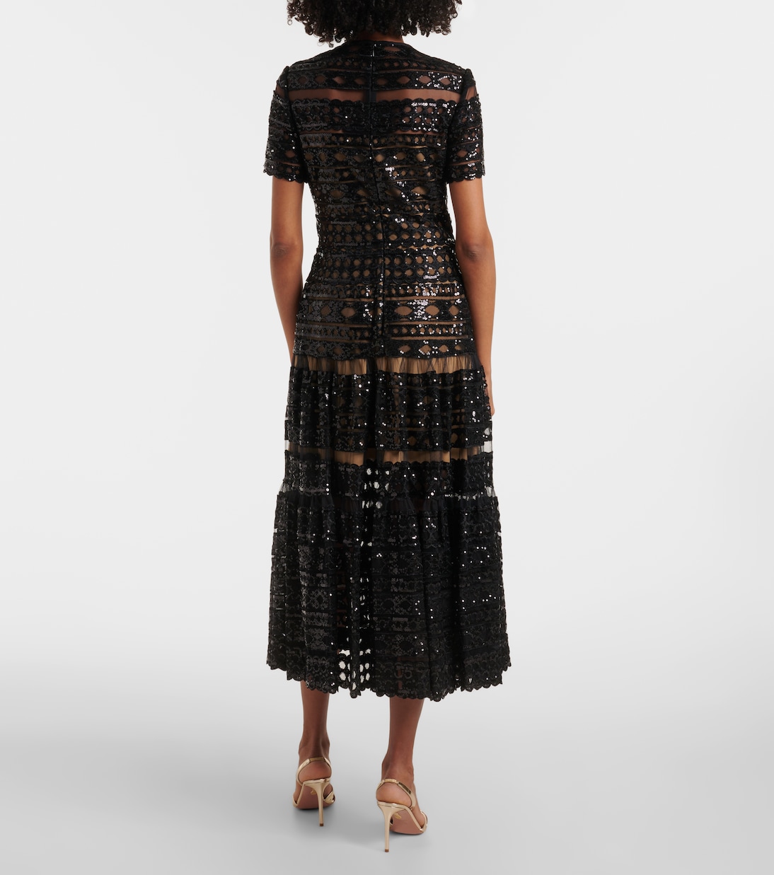 Abito midi in mesh | Elie Saab
