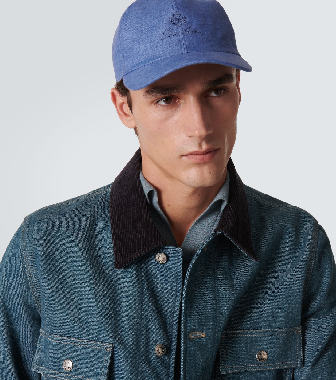 Logo embroidered linen canvas baseball cap | Loro Piana