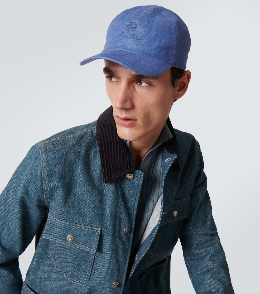 Logo embroidered linen canvas baseball cap | Loro Piana