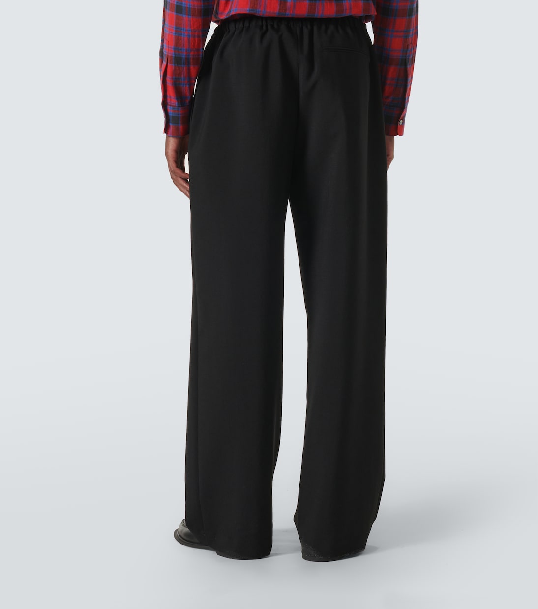 Weite Mid-Rise-Hose Donatello aus Wolle und Mohair | The Row