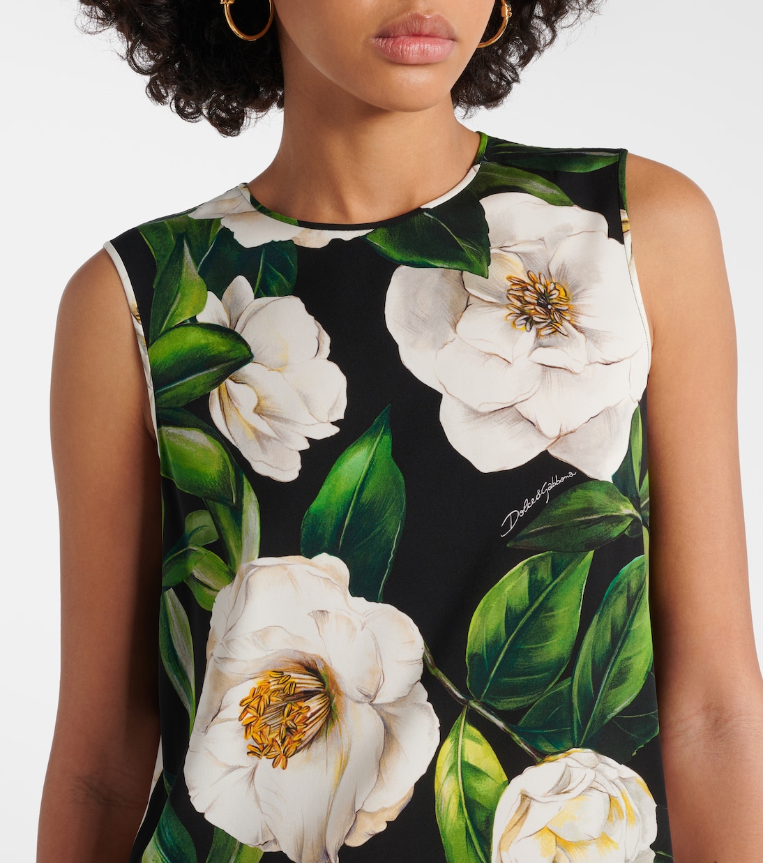 Top en charmeuse de mezcla de seda | Dolce&Gabbana