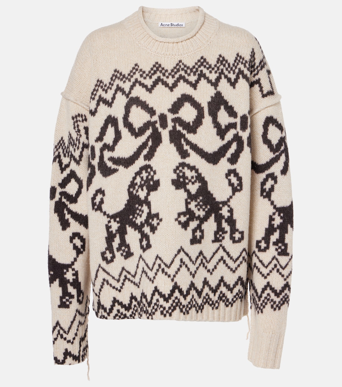 Wool-blend jacquard sweater | Acne Studios