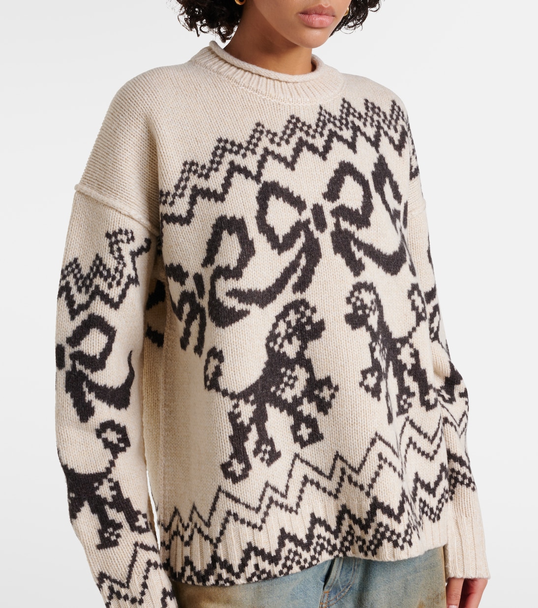 Wool-blend jacquard sweater | Acne Studios