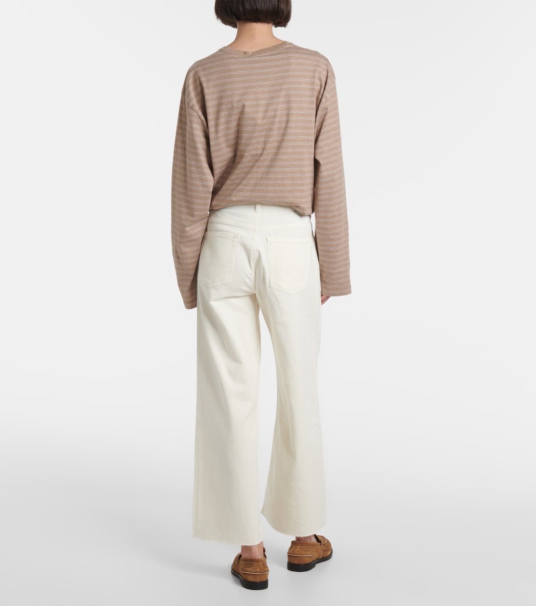 Jeans a gamba larga e vita alta Saige | AG Jeans