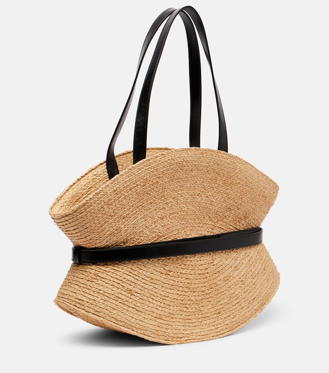 Bolso Shuffle Medium de rafia | Balmain