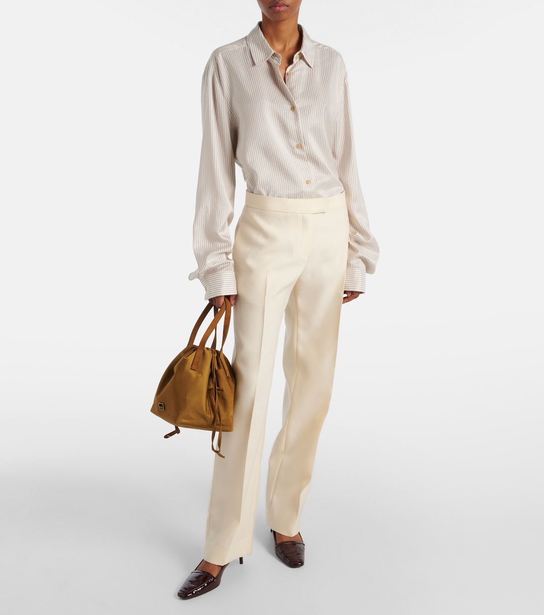 Agro striped silk shirt | Khaite