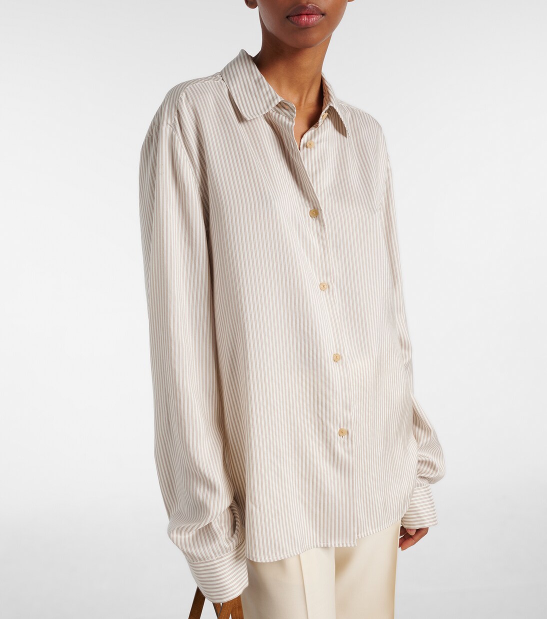 Agro striped silk shirt | Khaite