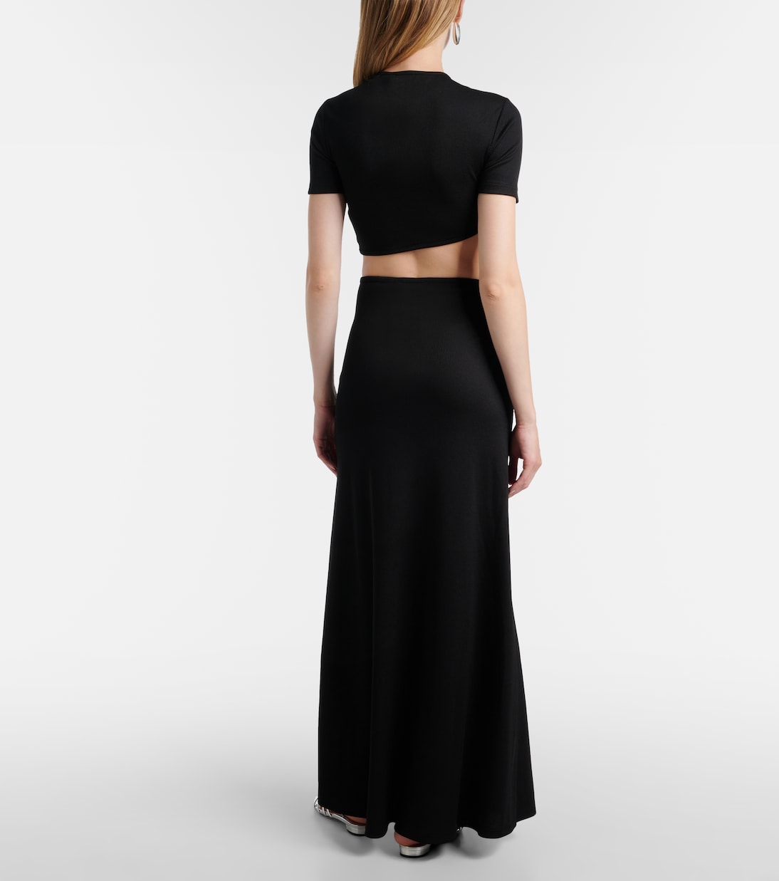 Paisley cropped gathered T-shirt | Christopher Esber