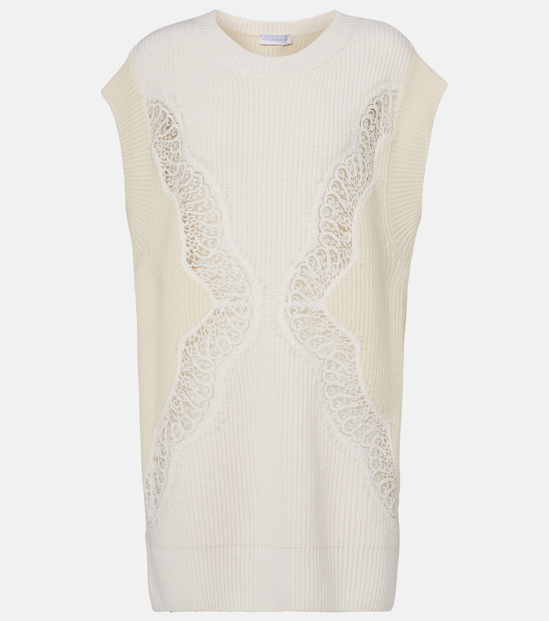 Virgin wool lace sweater vest | Stella McCartney