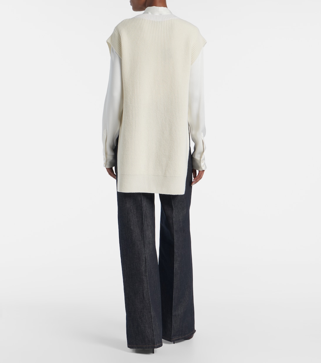 Virgin wool lace sweater vest | Stella McCartney