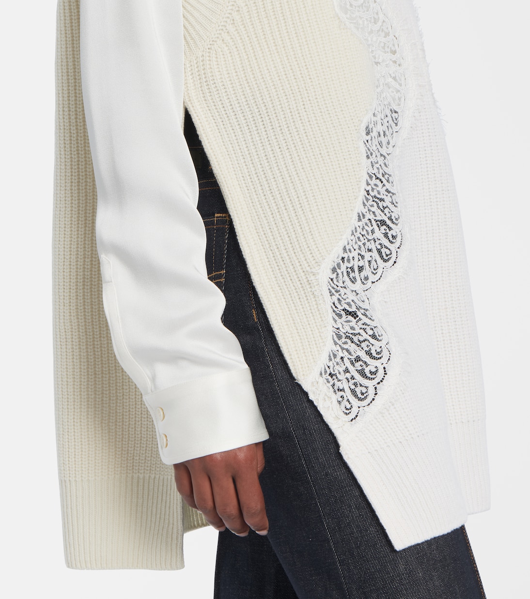 Virgin wool lace sweater vest | Stella McCartney