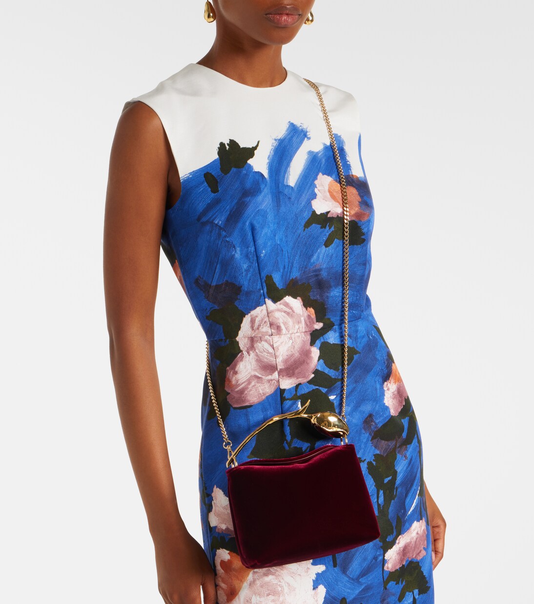 Bloom Mini velvet tote bag | Erdem