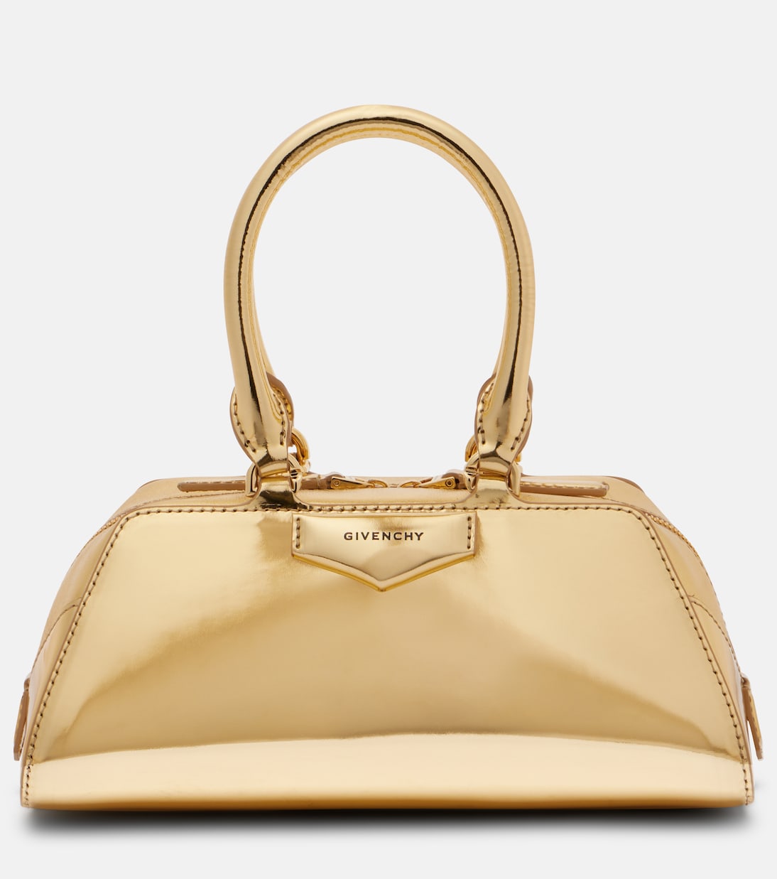 Tote Antigona East-West Mini aus Metallic-Leder | Givenchy
