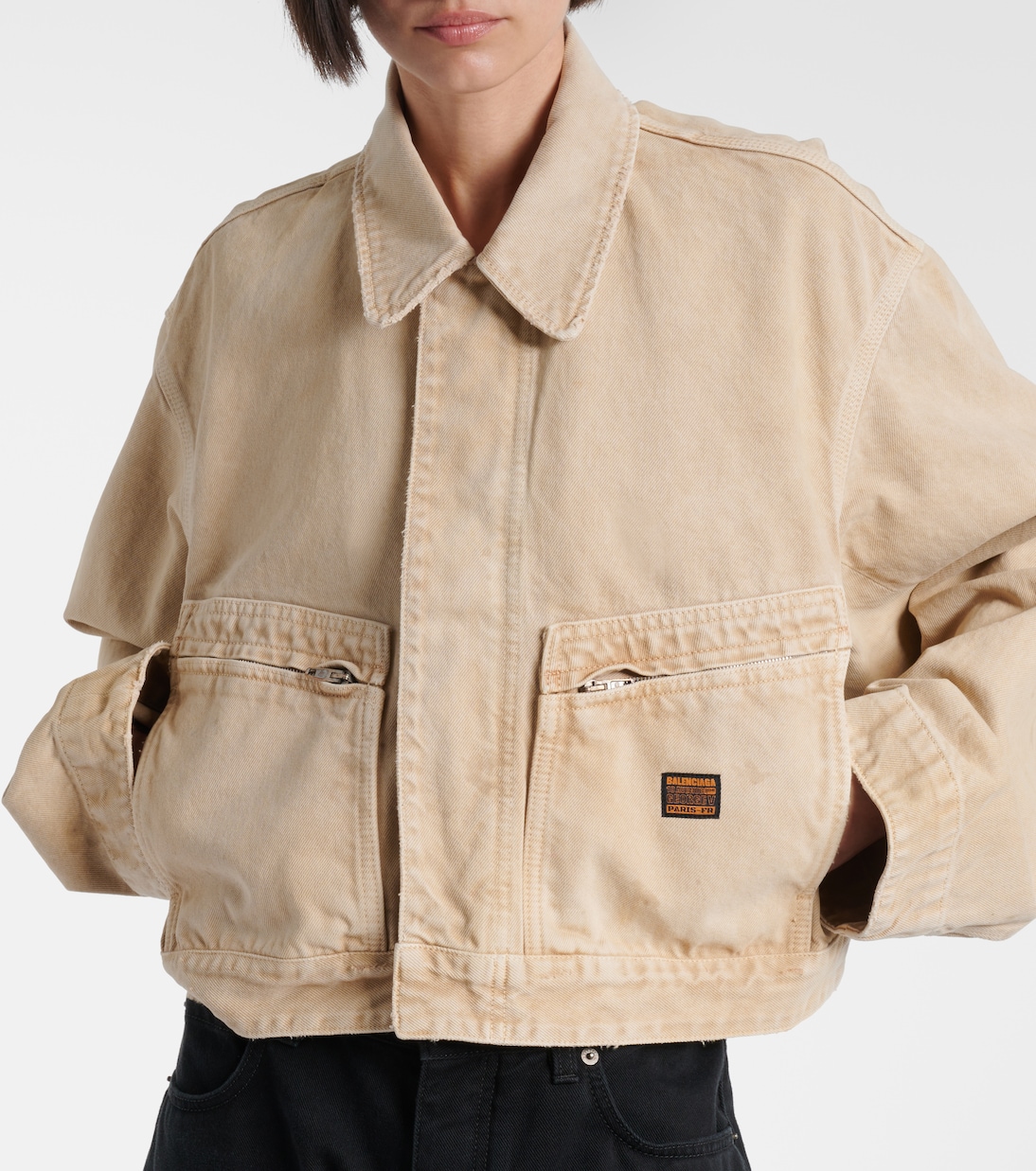 Cropped cotton jacket | Balenciaga