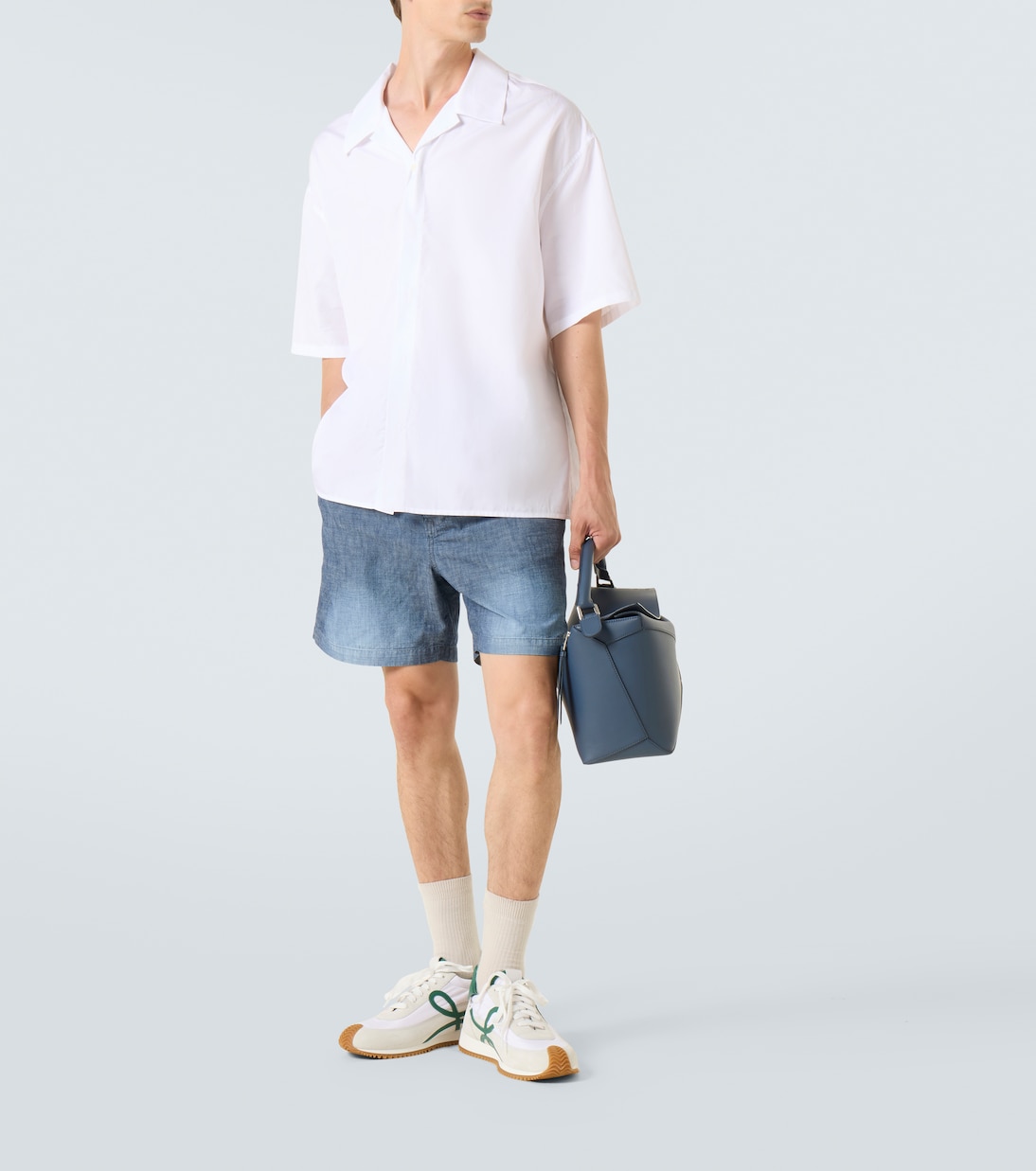 Bermuda à taille mi-haute en coton | Loewe
