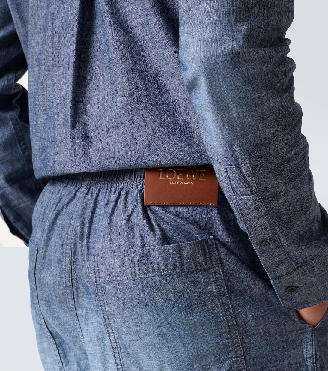 Mid-rise cotton Bermuda shorts | Loewe