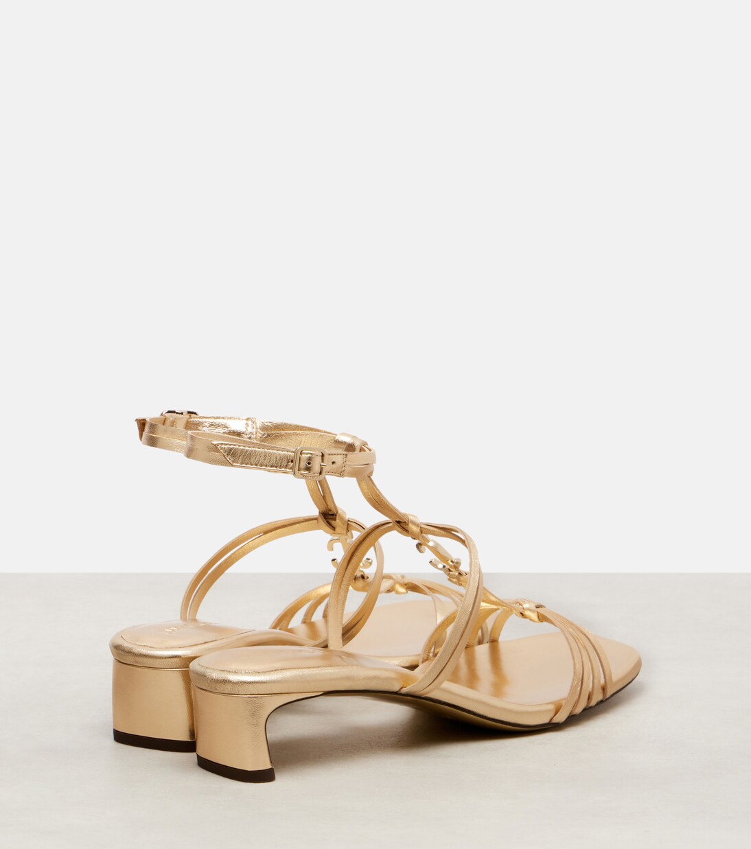 Frann 35金属感皮革凉鞋 | Jimmy Choo