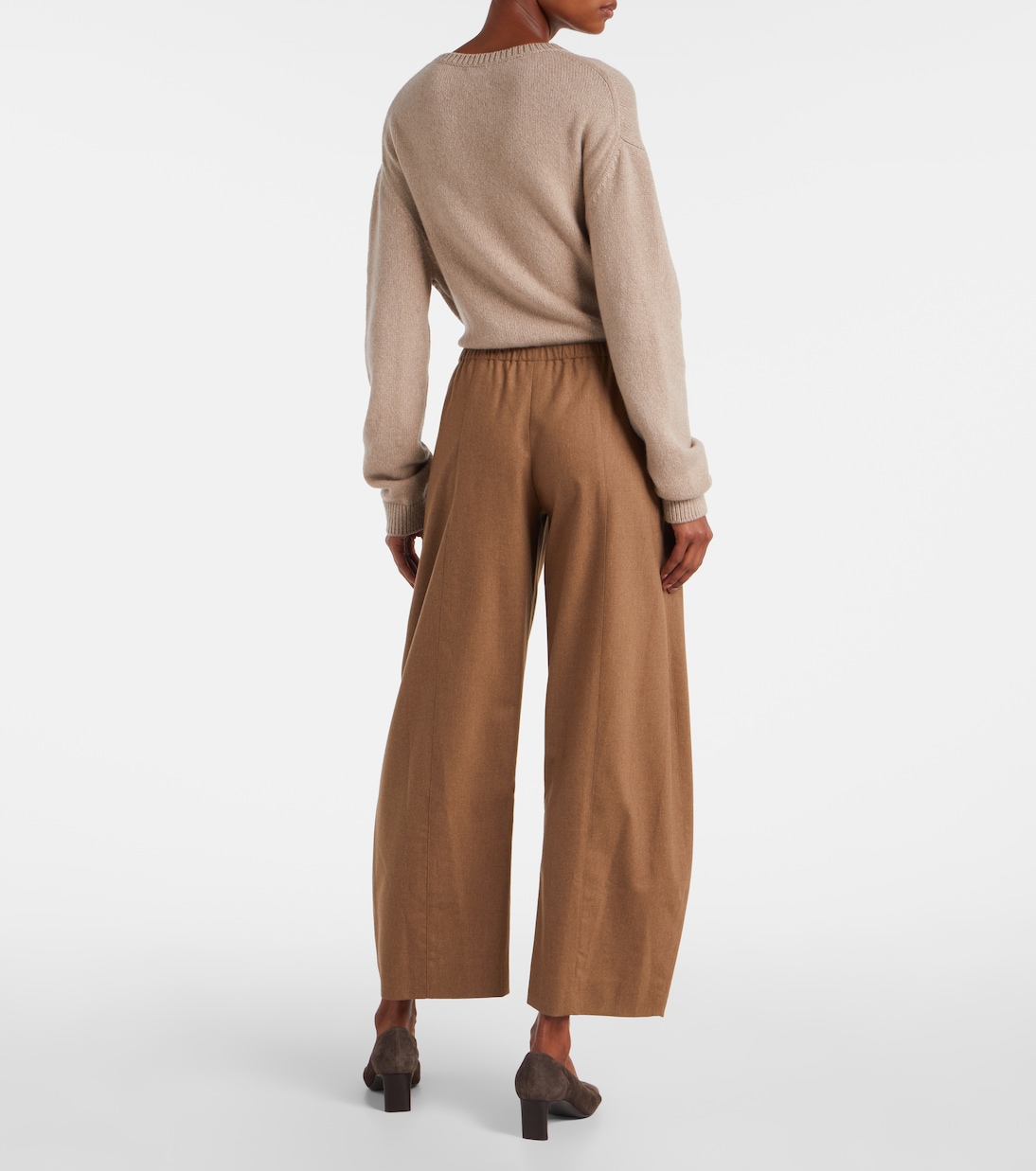 Clover mid-rise wool barrel-leg pants | Khaite