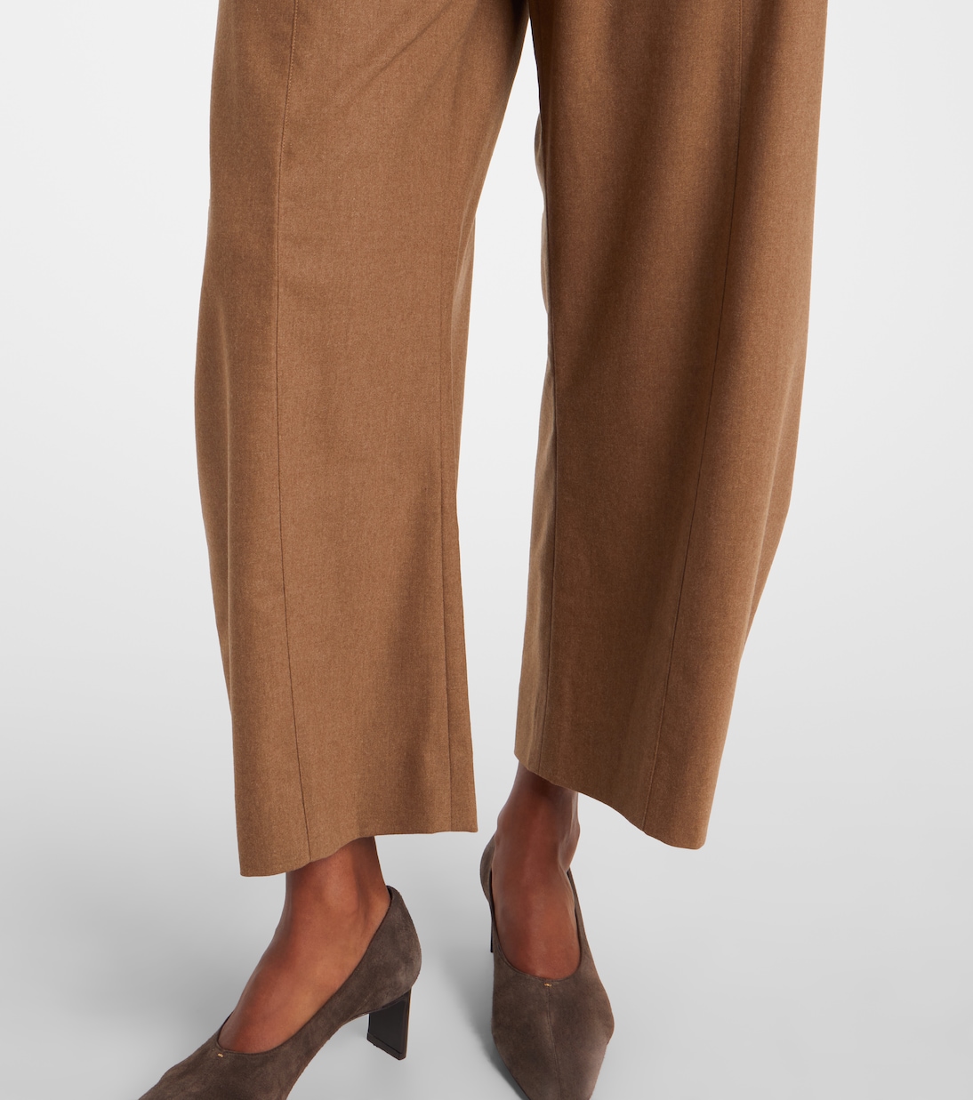 Clover mid-rise wool barrel-leg pants | Khaite