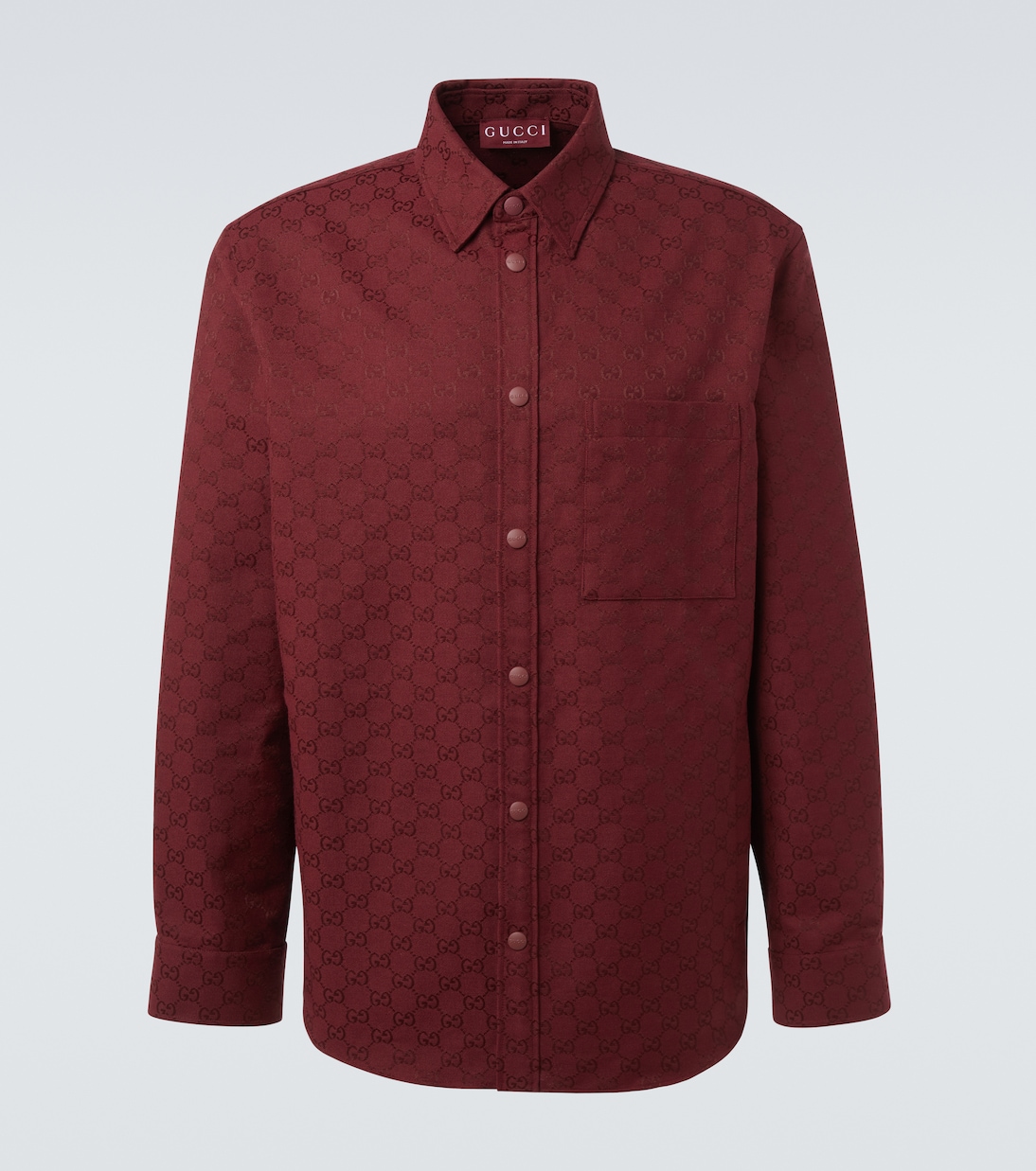 Camisa en mezcla de algodón con GG | Gucci