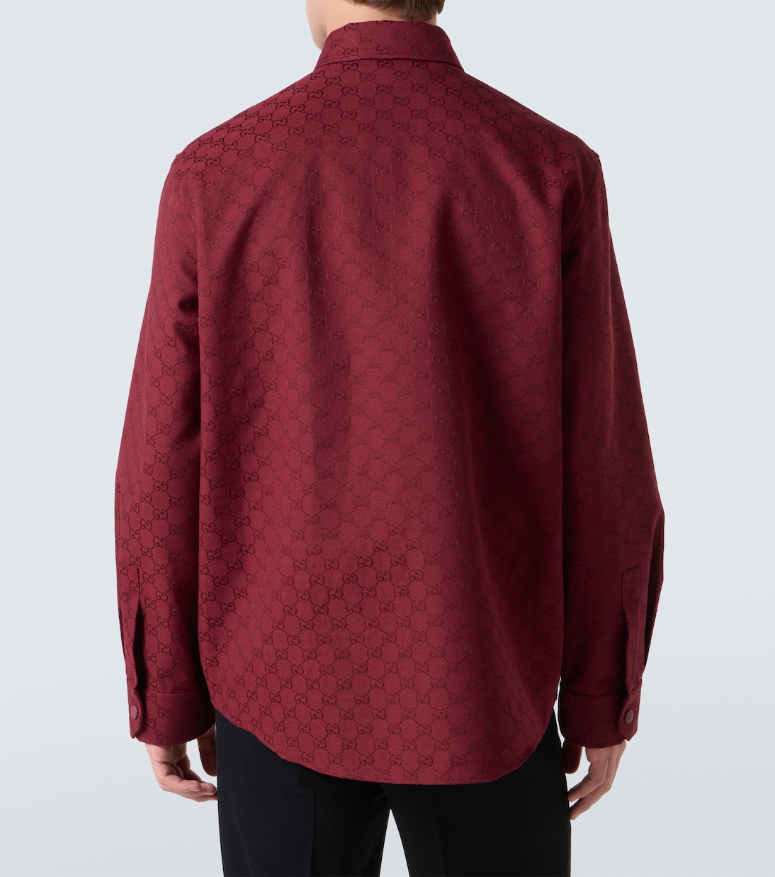 Camisa en mezcla de algodón con GG | Gucci