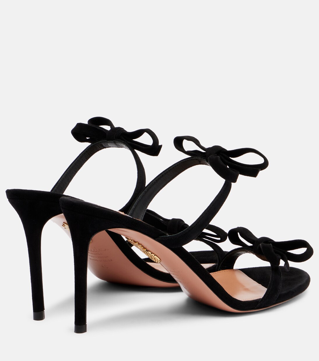 Soave 85 bow-detail suede mules | Aquazzura