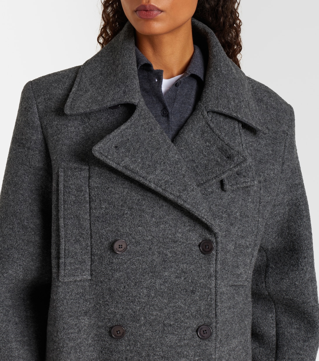 Scothern virgin wool peacoat | The Frankie Shop