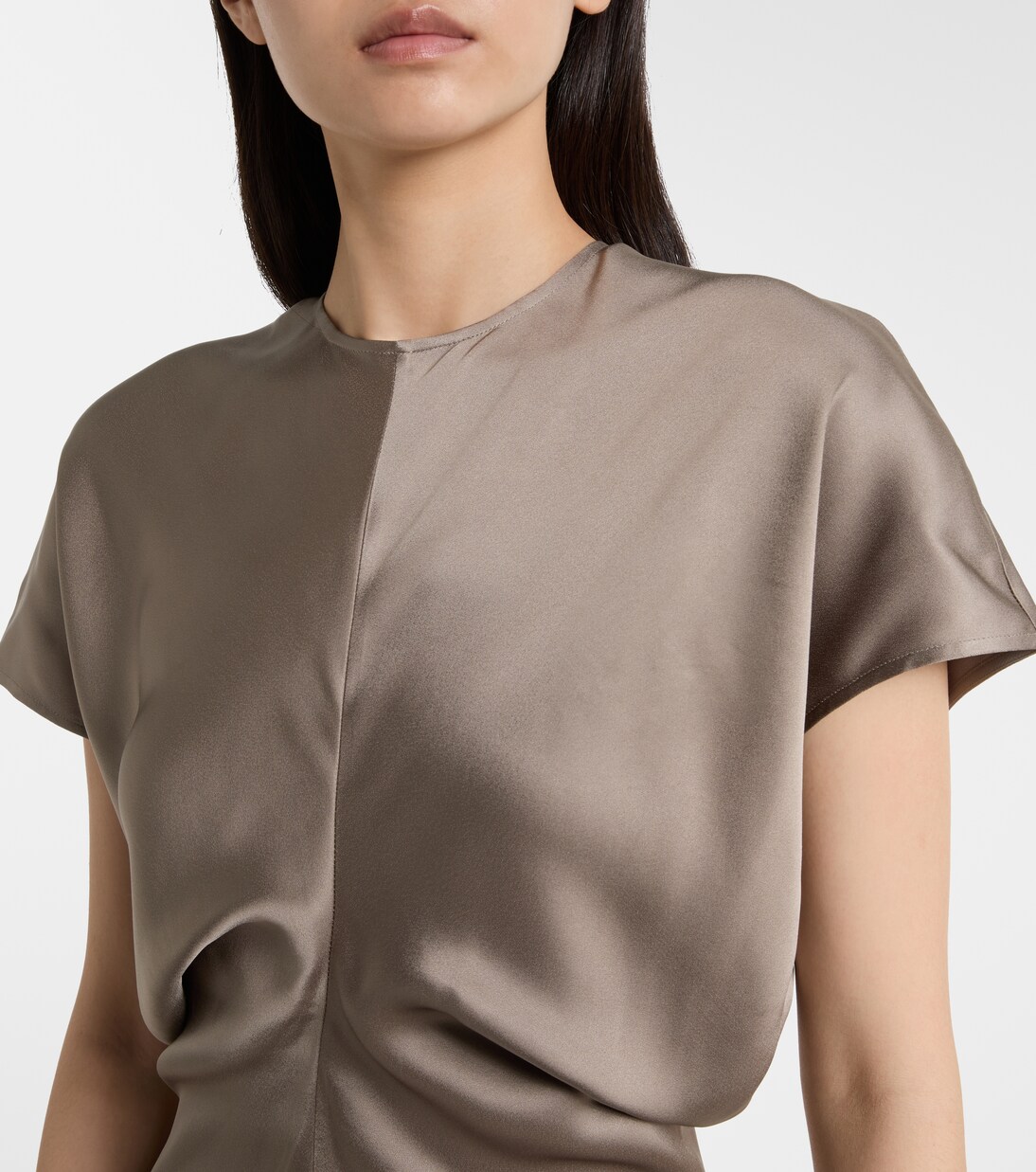 Draped satin maxi dress | Toteme