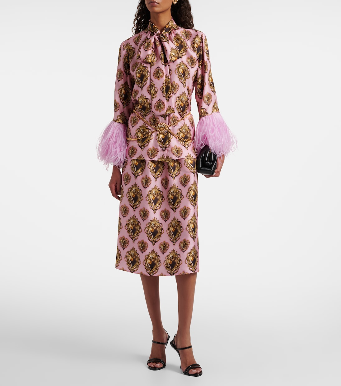 Printed silk midi skirt | Dolce&Gabbana