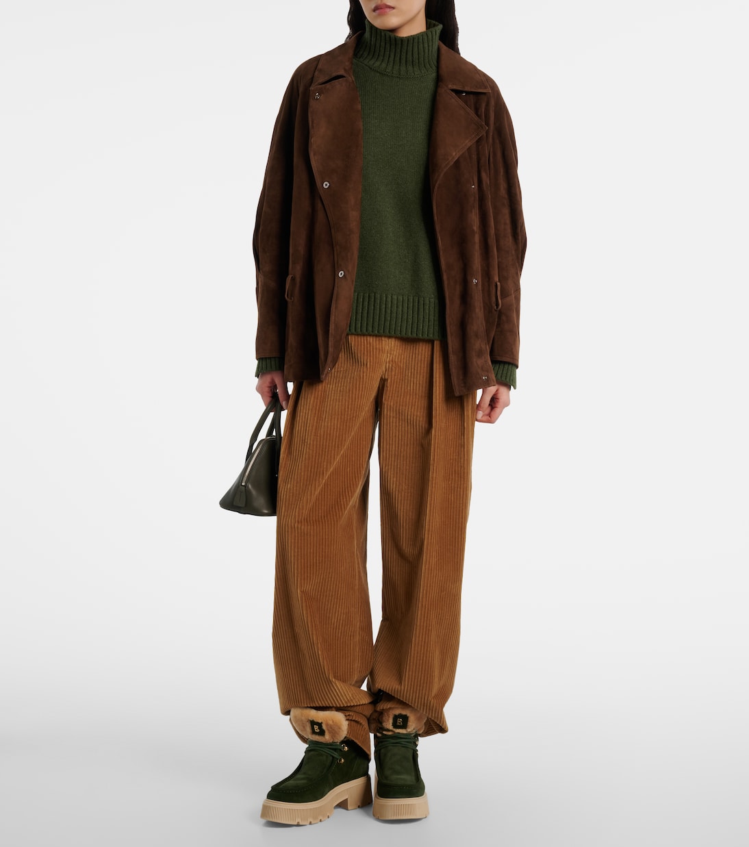 Turin shearling-trimmed suede lace-up boots | Bogner