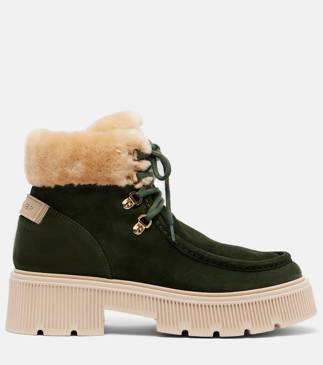 Turin shearling-trimmed suede lace-up boots | Bogner