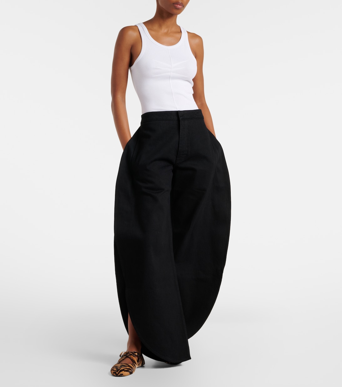 Faded barrel-leg jeans | Alaïa