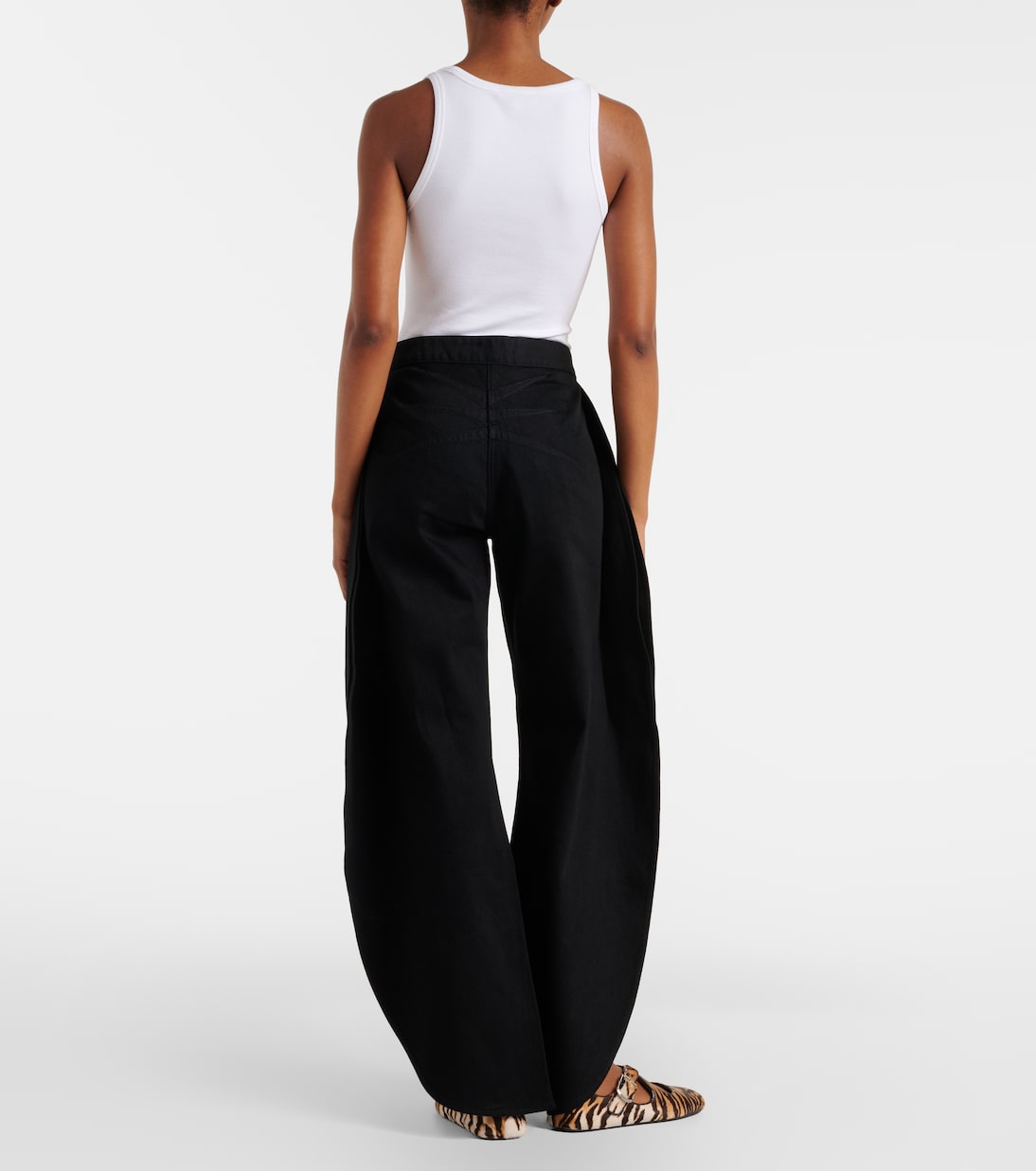 Faded barrel-leg jeans | Alaïa