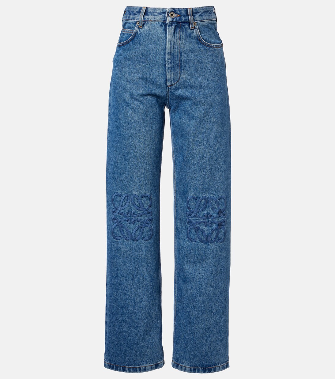 Anagram mid-rise wide-leg jeans | Loewe