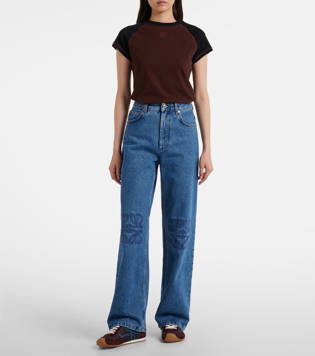 Anagram mid-rise wide-leg jeans | Loewe