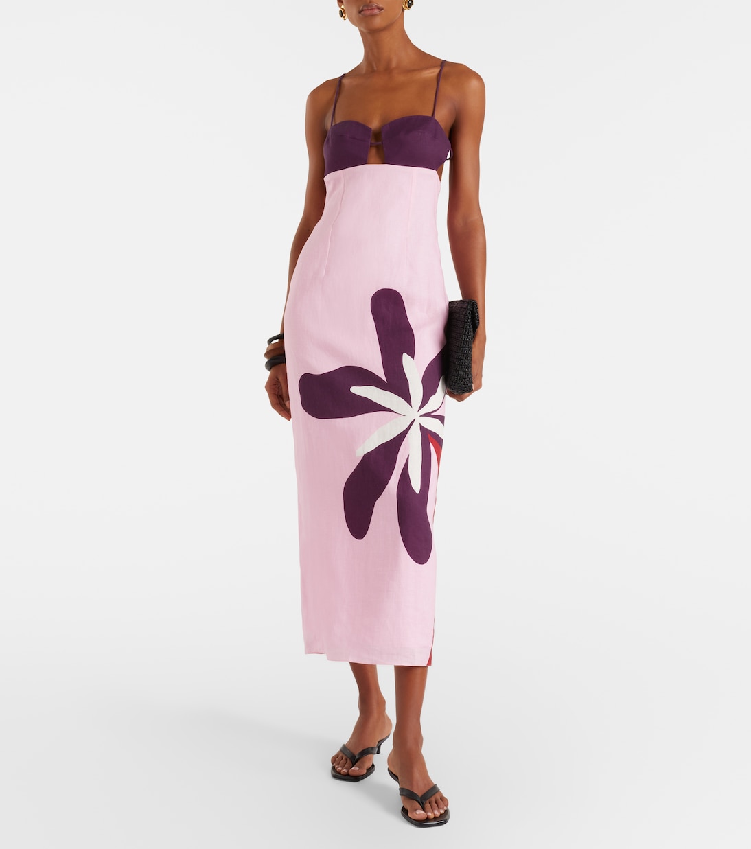 Firenze floral linen midi dress | Cala de la Cruz