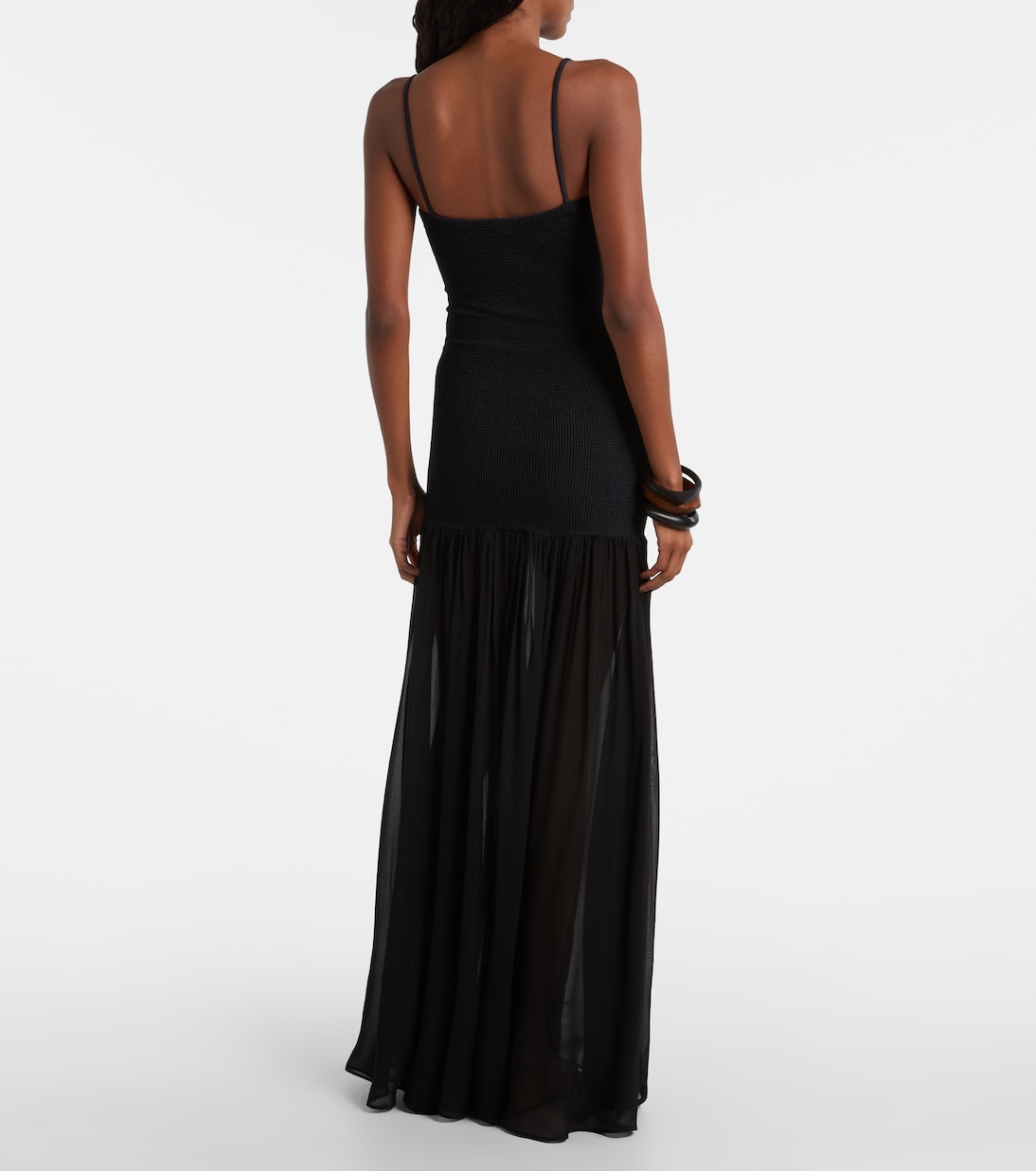 Hybrid plissé maxi dress | Hunza G