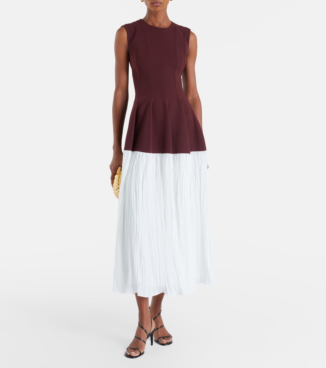 Raleigh crêpe and satin midi dress | Simkhai