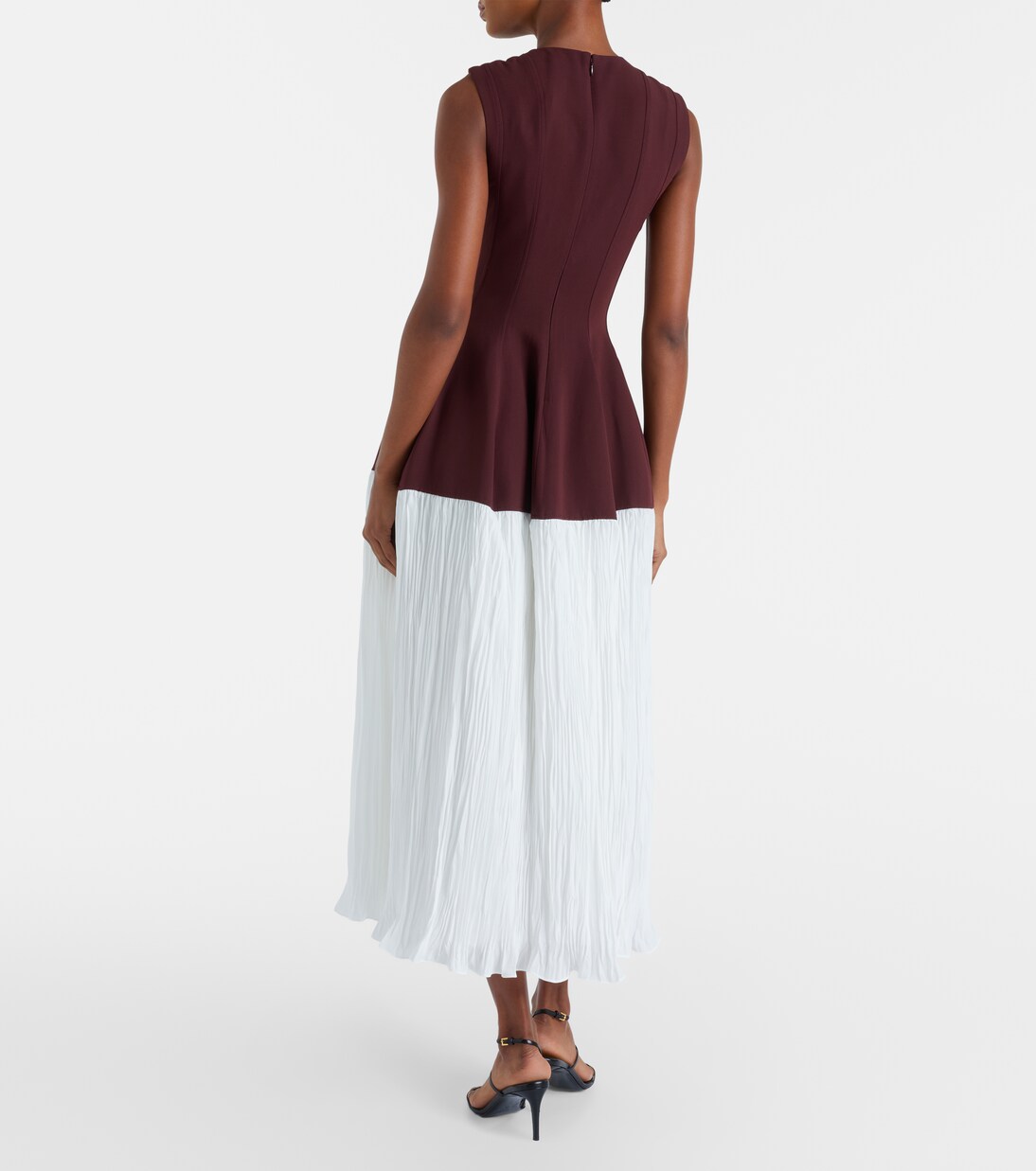 Raleigh crêpe and satin midi dress | Simkhai