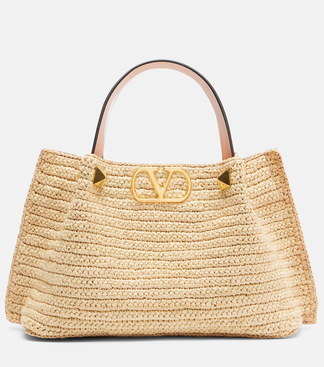 VLogo Small raffia tote bag | Valentino Garavani