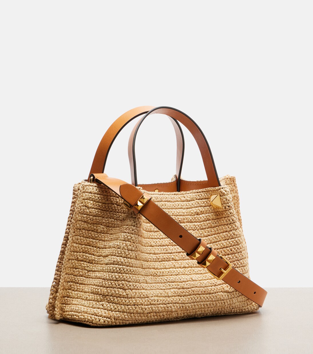 VLogo Small raffia tote bag | Valentino Garavani