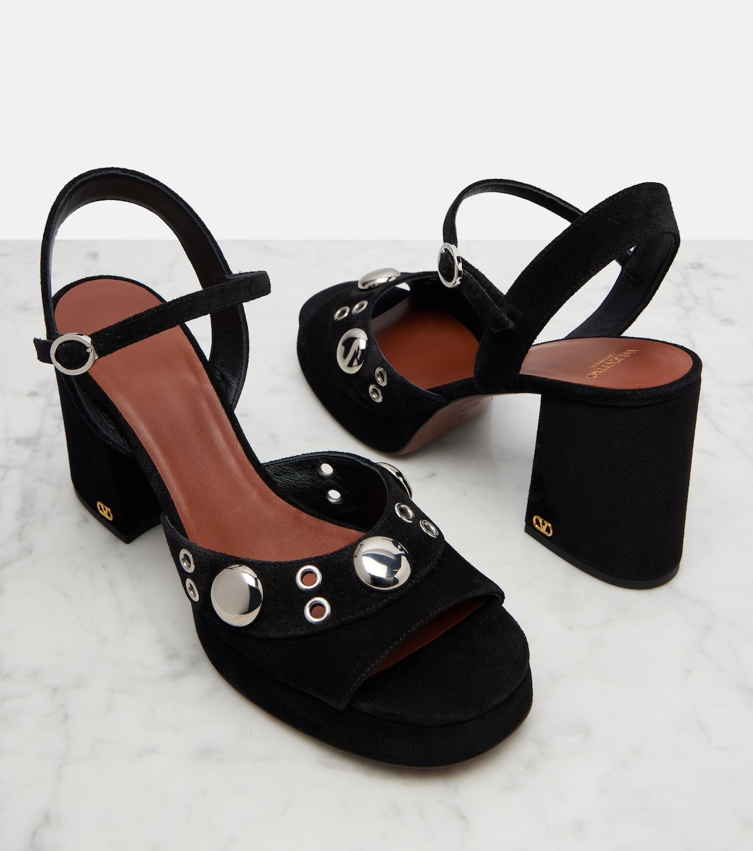 Embellished leather sandals | Valentino Garavani