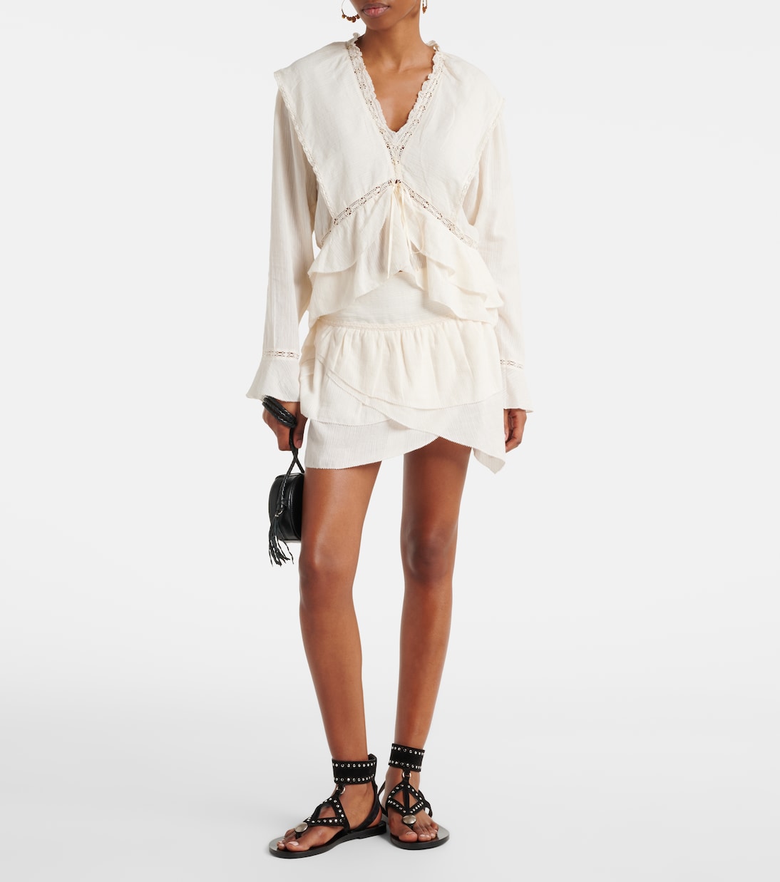 Dejha cotton and linen-blend miniskirt | Marant Etoile