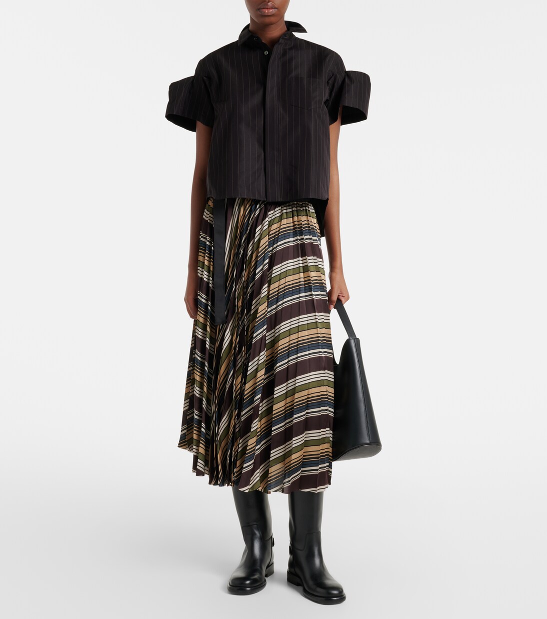 Striped midi skirt | Sacai