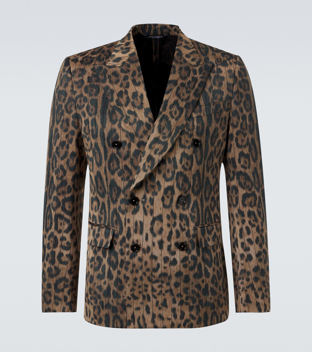 Leopard-print cotton-blend blazer | Dolce&Gabbana