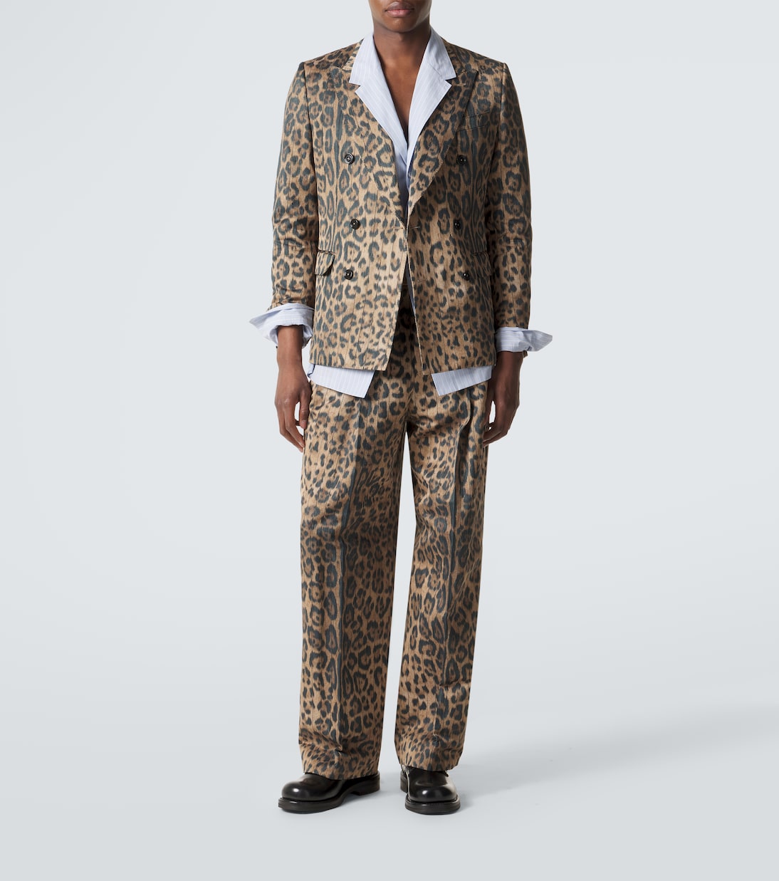 Leopard-print cotton-blend blazer | Dolce&Gabbana