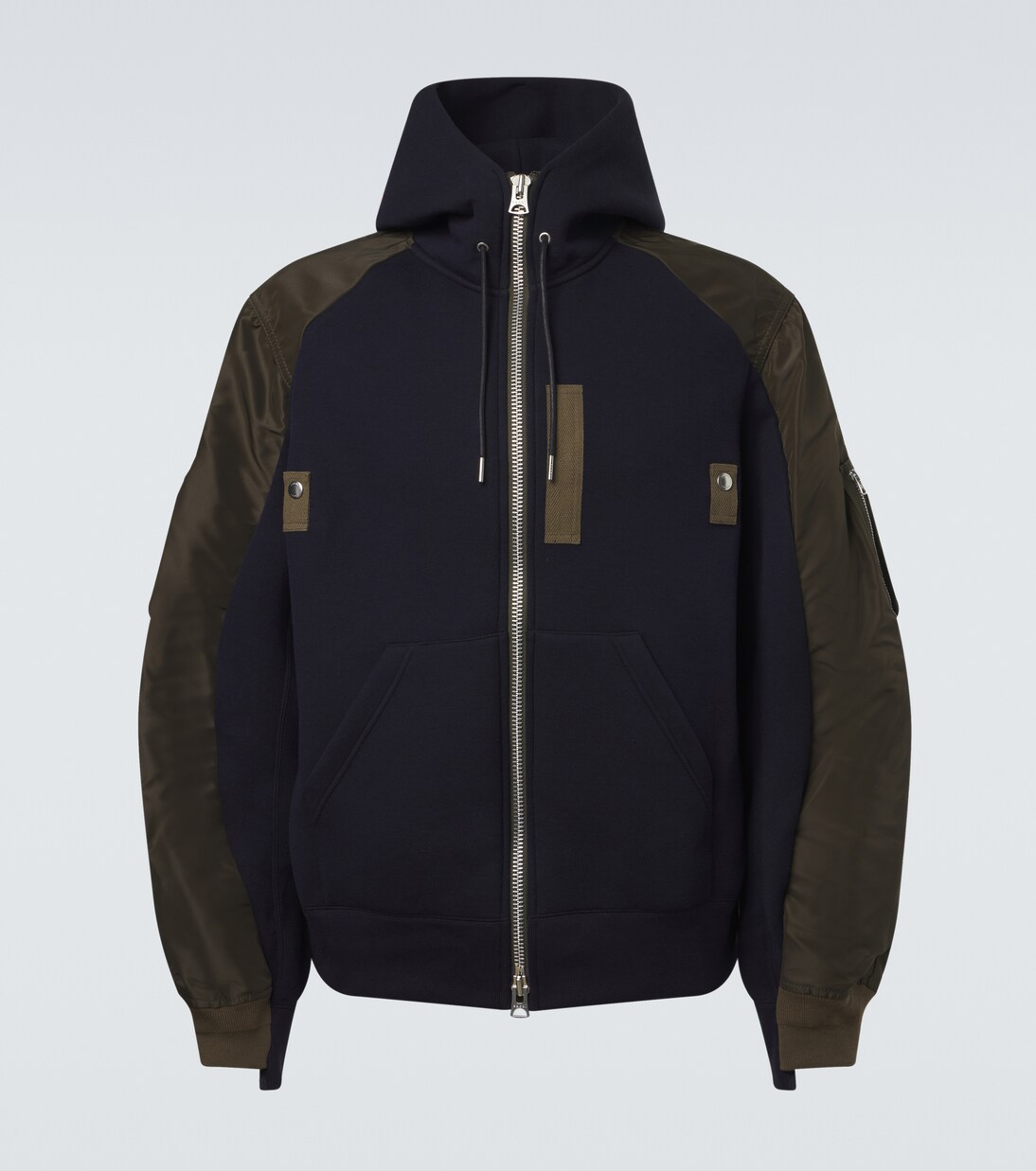 Cotton-blend and twill hoodie | Sacai