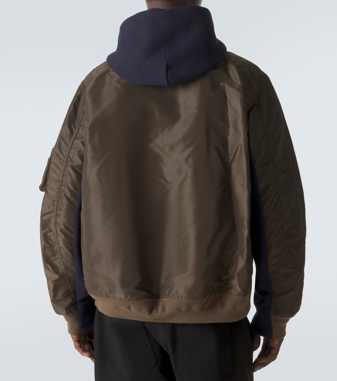 Cotton-blend and twill hoodie | Sacai