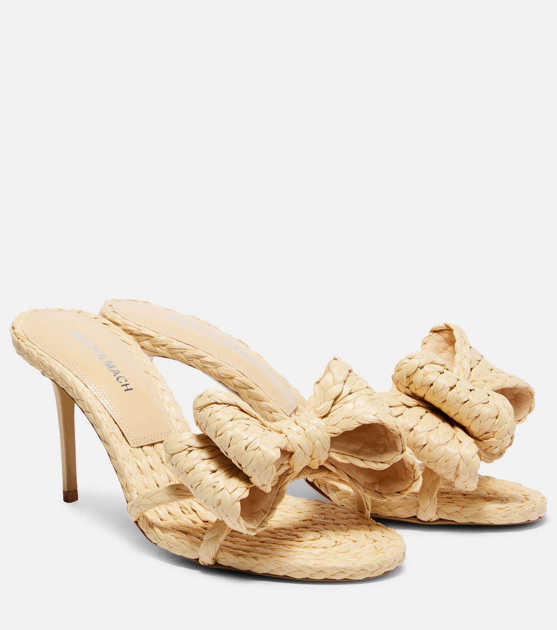Mules Le Cadeau 85 en raphia | Mach & Mach